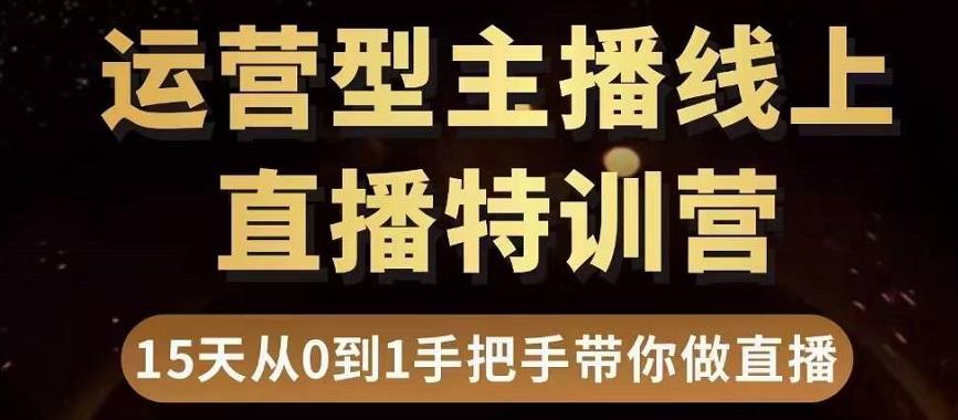 【副业项目3745期】慧哥直播电商运营型主播特训营，0基础15天手把手带你怎么做直播带货-易学副业