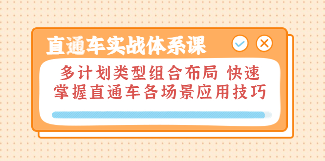 【副业项目3910期】直通车实战体系课：多计划类型组合布局，快速掌握直通车各场景应用技巧-易学副业