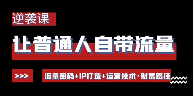 【副业项目4534期】让普通人自带流量的逆袭课：流量密码+IP打造+运营技术·财富路径-易学副业