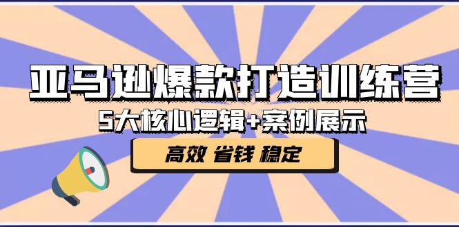 【副业项目5266期】亚马逊爆款打造训练营：5大核心逻辑+案例展示 打造爆款链接 高效 省钱 稳定-易学副业