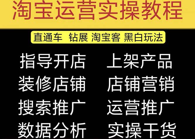 【副业项目5247期】2023淘宝开店教程0基础到高级全套视频网店电商运营培训教学课程（2月更新）-易学副业