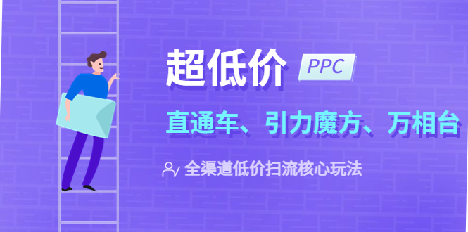 【副业项目5726期】2023超低价·ppc—“直通车、引力魔方、万相台”全渠道·低价扫流核心玩法-易学副业