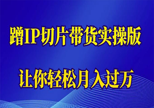 【副业项目6060期】2023蹭这个IP切片带货实操版，让你轻松月入过万（教程+素材）-易学副业