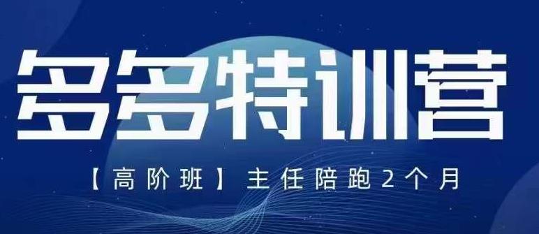 【副业项目6086期】纪主任·5月最新多多特训营高阶班，玩法落地实操，多多全掌握-易学副业