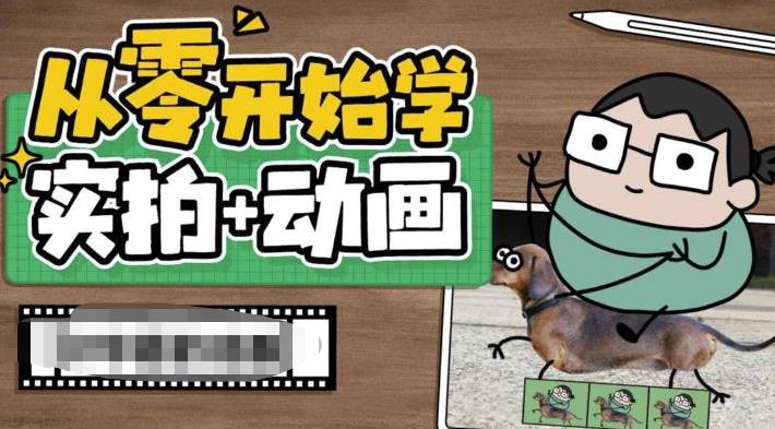 【副业项目6738期】从零开始学实拍加动画，实拍加动画创意教程（49节视频课）-易学副业