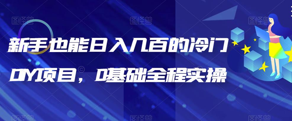 【副业项目6865期】新手也能日入几百的冷门DIY项目，0基础全程实操【揭秘】-易学副业