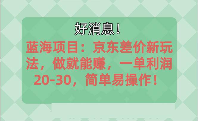 越早知道越能赚到钱的蓝海项目：京东大平台操作，一单利润20-30，简单…-易学副业