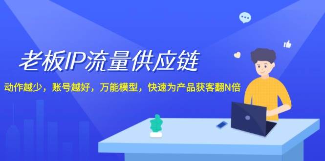 老板 IP流量 供应链，动作越少，账号越好，万能模型，快速为产品获客翻N倍-易学副业